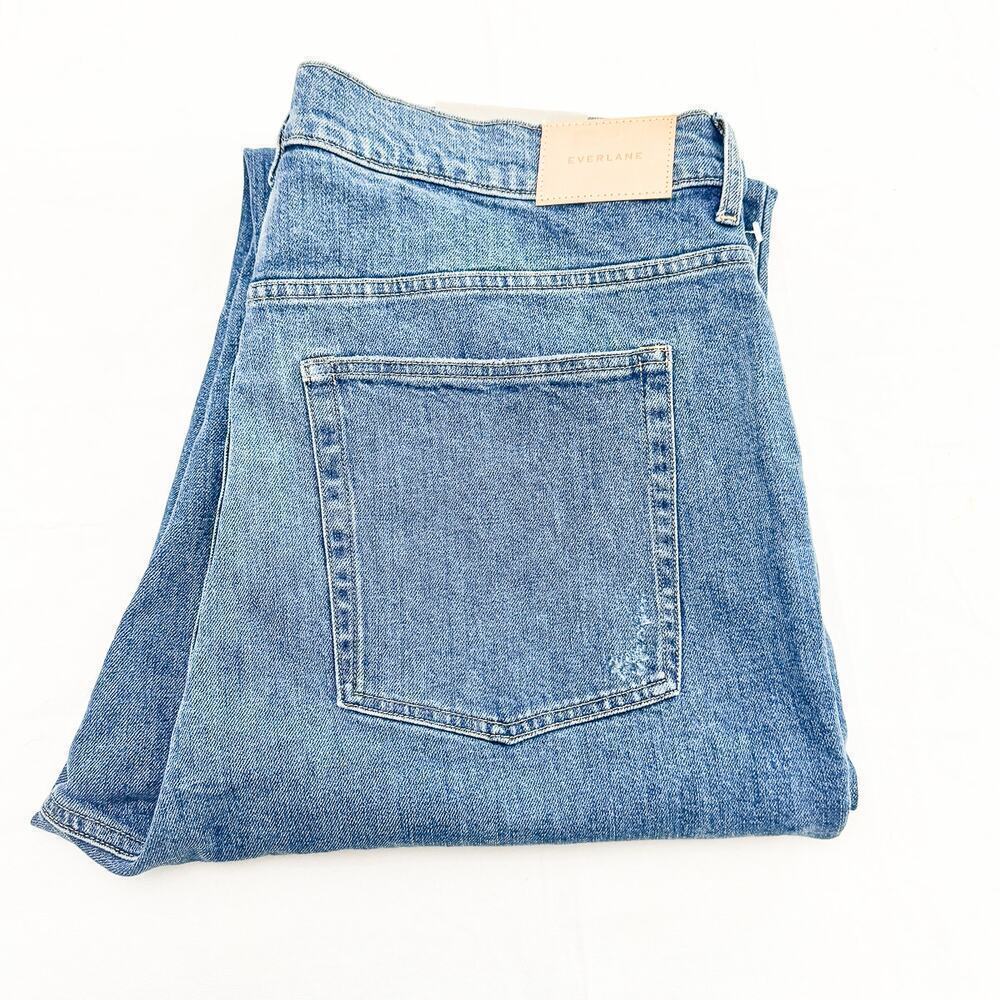 Everlane The Way High Jean Organic Cotton Straight Leg Denim Jean Size 35 NWT
